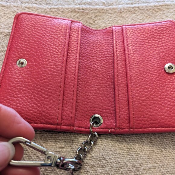 Steve Madden Hot Pink ID Credit Card Holder Keychain Wallet - Picture 5 of 11